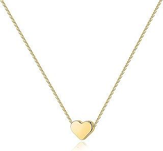PAVOI 14K Gold Plated Cubic Zirconia Heart Necklace | Layered Necklaces | Gold Necklaces for Women | 18" Length with a 2" Extension
