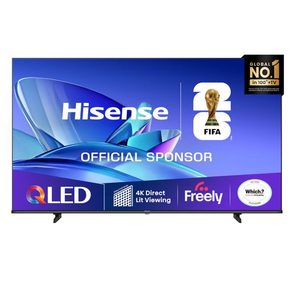 Hisense 55" 55E78QTUK QLED Smart AI TV - 4K Direct Lit Viewing, Quantum Dot Colour, Hi-View AI Engine, Dolby Vision, Dolby Atmos with Freely, Disney +, YouTube, Netflix
