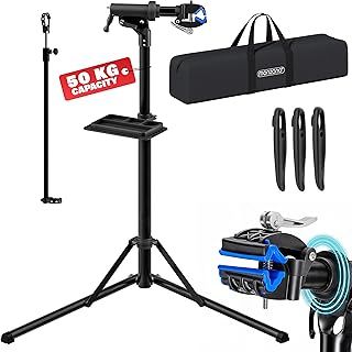 MONZANA® Bike Maintenance Workstand with Magnetic Tool Tray & Practical Carry Case | Adjustable Rack Height Workshop Stand For E-Bike Bicycle Assembly | 30-70mm Frame Clamp | 50kg Capacity