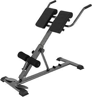 6in1 Ab Workout Equipment Adjustable Roman Chair Back Hyperextension Bench Health Fit Dumbbell Trainer incl Dip Bar for Strengthening Foldable Multi-Workout Sit Up Home Trainer