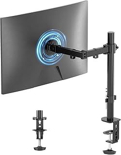 Single Monitor Arm, Monitor Arm Desk Mount for 13-27 inch LCD LED Screens PC Monitor & Projector Stands, Screen Stand for Desk up to 10kg, VESA 75/100mm Monitor Stands