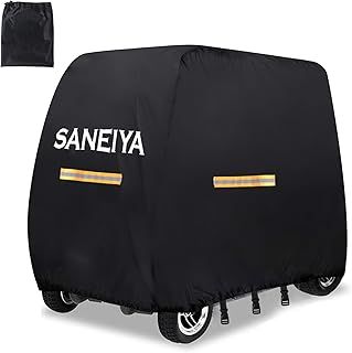 Mobility Scooter Covers for Outside Storage, 420D Oxford Fabric Scooter Rain Cover Waterproof, Elastic Strap and Reflective Strips, 3 Buckles with Storage Bag (144 * 68 * 99cm)