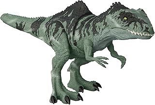Mattel Jurassic World - Strike 'n Roar Giant Dino Giganotosaurus Toy Figure, Movable with Roar and Snap Response, with AR Function, Toy for Children from 4 Years GYW86