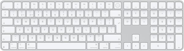 Apple Magic Keyboard with Touch ID and Numeric Keypad for Mac models with Apple silicon - British English - White Keys ​​​​​​​
