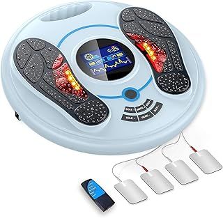 Foot Circulation Machine - Circulation Stimulator for Feet and Legs - EMS Foot Massagers for Pain and Circulation with 99 Kinds Intensity, 25 Modes