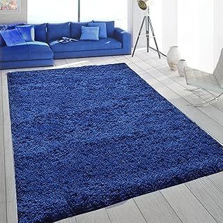 Extra Large Shaggy Rug 5cm Thick Soft Pile Modern Fluffy Rugs for Living Room Bedroom Floor Carpet Mat Non Shedding Warm Colours Small Large X-Large Area Rugs (Navy Blue, 120 x 170cm)