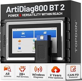 TOPDON ArtiDiag800 BT Car Diagnostic Tool with all systems diagnosis, OBD2 scanner with 28 Maintenance Services:Oil Reset/EPB/SAS/TPMS/DPF,Wireless Diagnostic Scanner, AutoVIN, Free Lifetime Upgrade.