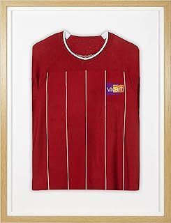 Vivarti DIY Adult Standard Sports Shirt Display Frame for Football Shirt, Rugby Shirt, Band T-Shirt Shadow Box - 60 x 80cm - Oak Frame, White Inner Frame, White Backing Card