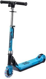 Xootz Kids' Elements Electric Foldable Scooter, LED Light Up Wheel and Collapsible Handlebars, Age 6+, Blue