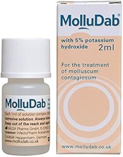 MolluDab 5% Hydroxide Topical Applicator Treatment 2ml Molluscum Contagiosum
