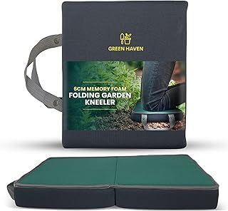 Folding Thick Foam Garden Kneeling Pad – 6cm Memory Foam, Lightweight & Portable with Handles, Perfect for Gardening, Bath Kneeler, Seat Cushion, Indoor & Outdoor Support