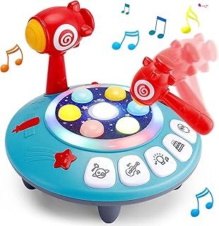 Sirecal PROACC Sensory Toys for 1 Year Old Boys - Whack A Mole Game Baby Musical Toys Early Development Educational Activity Toy Gifts for 1 Year Olds Boys Girls Toddlers Kids, One Side