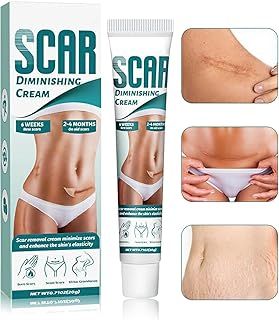 Silicone Scar Gel丨Scar Removal Cream for Old and New Scars丨Skin Repair Cream for Face & Body Scar丨Scar Cream for C-Section, Burns, Stretch Marks, Acne丨Scar Removal Cream for Men&Women (1 PCS)