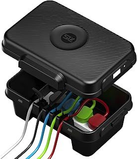 Weatherproof Electrical Box, Outdoor Extension Leads, Reels, Transformers, Fuse Box Cover, 5x Cable Outlets, IP56 Water-Resistant Certified, Silicone Mould, 360 x 255 x 138mm