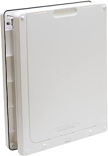 Closer Pets Lockable Large Dog Door, Easy Fitting, Fast Installation, Extremely Durable, Tamper Proof, Silent, Convenient, Weatherproof, Draught Excluder - White (Formerly Dog Mate)