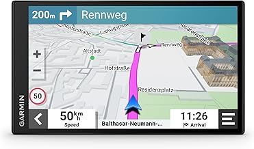 Garmin DriveSmart 76,GPS Sat Nav, 7" Display, Map Updates for UK, Ire and Full Europe, Live Traffic via app, Bluetooth Hands-free Calling,Voice Commands/Smart Features