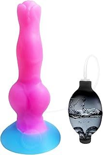 Fantasy Dog Squirting Dildo Monster Ejaculating Toy Dildo, Knotted Alien Dildo Thick Dragon Dildo Suction Cup Dildo Glow in The Dark Dildo, Anal Dildo Adult Toys for Women Men