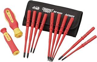 Draper 12 Piece Interchangeable Screwdriver Set | XP1000 Extra Slim | Portable Set with Case | 70867