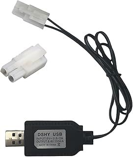8.4V NiMH/NiCd Battery Charger Cable with Standard Tamiya Plug Compatible RC Car RC Tank RC Plane RC Boat and Other Remote Control Toys for Universal 8.4V Lipo Battery USB Charger (1)