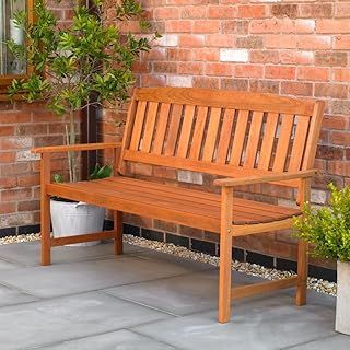 Kingfisher 3 Seater Hardwood Garden Patio Bench