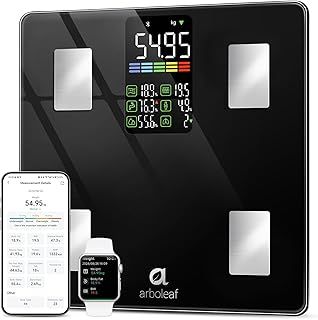 Scales for Body Weight, arboleaf Bluetooth Bathroom Scales Weighing Scales with Smart APP, High Precision Body Scales Digital for BMI Body Fat 14 Body Composition Analyzer, 500lb/227kg