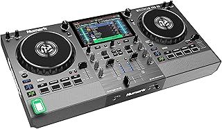 Numark Mixstream Pro Go Portable DJ Controller with Battery, Mixer with Stem Separation, Speakers, WiFi Streaming, Touchscreen, works with Serato DJ