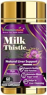 Vitaminnica Milk Thistle 7000mg (350mg 20:1 Extract) | 80% Silymarin with Dandelion Root and Black Pepper Extract| 60 Veg Capsules | Support Liver Health | Liver Cleanse & Detox | 2 Months Supply