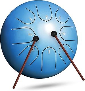INMAKER Steel Tongue Drum 8 Note 6 Inch C-Key Steel Drum Percussion Instrument with Drum Sticks Music Book for Adult Kid Musical Education Yoga…