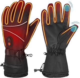 Heated Gloves for Men Women,7.4V 3200mAH Rechargeable Heated Gloves,Winter Thermal Gloves,Winter Heated Gloves 3 Levels Temperature Control,For Motorcycle Skiing Running Cycling Hiking Fishing Ski