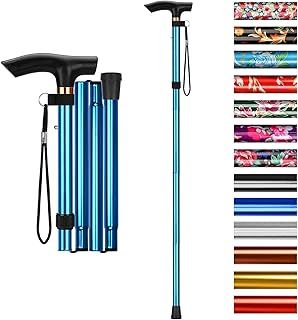 supregear Walking Stick - Adjustable Folding Walking Sticks for Women and Men - Lightweight Portable Collapsible Balancing Walking Aid - Travel Walking Cane for Ladies Elderly Adults