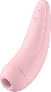 Satisfyer 'Curvy 2 Connect App' Clitoral Sucker 13.5 cm | Pressure Wave Vibrator Sex Toys for Her | Clitoral Stimulation Quiet & Strong | Lay-on Vibrator with Vibrations and app | Colour: Pink