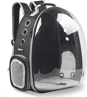 BEIKOTT Cat Backpack Carriers Bag, Dog Backpack, Pet Bubble Backpack for Small Cats Puppies Dogs Bunny, Airline-Approved Ventilate Transparent Capsule Backpack for Travel, Hiking and Outdoor Use