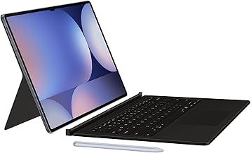Samsung Galaxy Official AI Book Cover Keyboard with Trackpad for Galaxy Tab S10 Ultra, S9 Ultra, Black