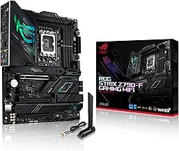 ASUS ROG Strix Z790-F Gaming WiFi Intel® Z790 LGA 1700 ATX motherboard, 16 + 1 power stages, DDR5, four M.2 slots, PCIe® 5.0, WiFi 6E, USB 3.2 Gen 2x2 Type-C® with PD 3.0 up to 30W, Aura Sync RGB