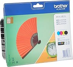 Brother LC125XL/LC129XL Cyan/Magenta/Yellow/Black Inkjet Cartridges (Pack of 4) LC129XLVALBP, Super High Yield