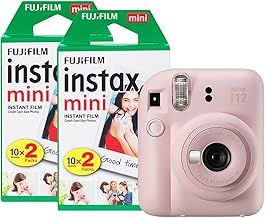 Fujifilm Instax Mini 12 Instant Camera with 40 Shot Film Pack - Blossom Pink