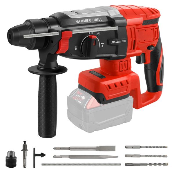 Cordless Rotary Hammer Drill for Milwaukee 18V Battery SDS Plus 2.6J