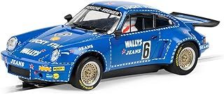 Scalextric Cars - C4398 Porsche 911 Carrera RSR 3.0 - Wallys Jeans - Toy Slot Car for use Race Tracks or Set - Small Kids Gift Ideas for Boy/Girl Ages 5 Accessories, Blue