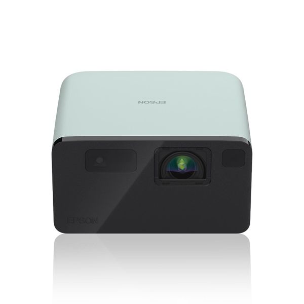 Epson EF-21G Mini Smart 3LCD Projector, Full HD, 1000 Lumens, 150 Inch Display with HDR, Google TV, Dolby Atmos Sound, Gaming & Home Cinema Laser Projector - Smoke Ice Green