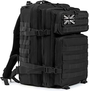 QT&QY 45L Military Tactical Backpacks Molle Army Assault Pack 3 Day Bug Out Bag Hiking Treeking Camouflage Hunting Rucksack