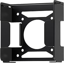 Fasgear Aluminum VESA Mount for Mac-mini M4/Pro 2024,Under Desk/Wall/Monitor Mount with Anti-Theft Function,Pure Aluminum Monitors Mounting Bracket for Office Home(Black)