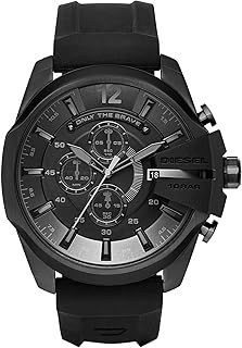 Diesel Watch for Men Master Chief Chrono, Three Hand Movement, Stainless Steel Case with a Stainless Steel Strap