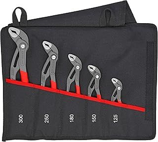 KNIPEX 5 Pc Pliers Cobra Set in Tool Roll, Black