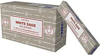 Satya Nag Champa White Sage incense sticks-12packs x 15grams by Satya