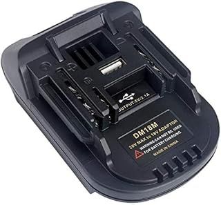 EID Battery Adapter Fit for Makita 18V Tool, Work for Dewalt and for Milwaukee M18 Battery, Replace for BL1830 BL1840 BL1850 with USB Port (Adapter Only)