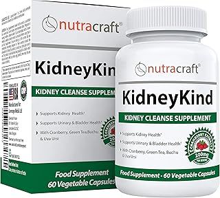 KidneyKind #1 Kidney Support & Detox Supplement | Natural Kidney Cleanse and Bladder Health Formula | Buchu, Juniper, Uva Ursi, Cranberry | 60 Vegetable Capsules