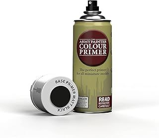 The Army Painter | Colour Primer | Acrylic Spray Matt Black 400 ml, Miniature Painting Primer
