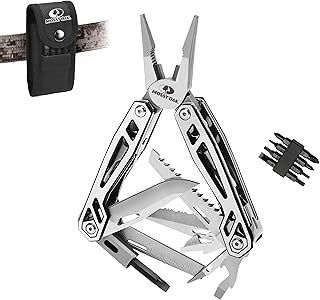 Mossy Oak Multi-Tool, 21 in 1 Multitools Pliers with Rope Cutter, Can Opener, Screwdriver, Multitool with Multitool Pouch for Camping, Outdoor Activities, Repairing, Hiking, Cooking, Picnic