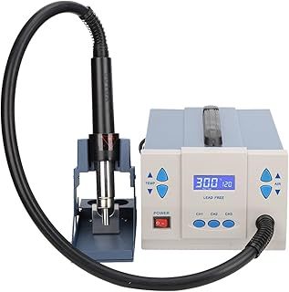 220V SMD Hot Air Gun Digital LCD Rework Desoldering Station - 3 Memory Channel, Airflow Adjustable