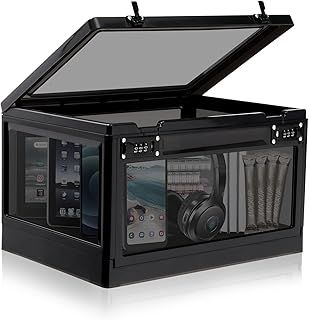 Lalifebuss Large Lockable Storage Box, 24 Litre Combination Lock Box for Personal Items/Office Locker/School/Medicine/Snacks/Phone Jail/Electronic/Home